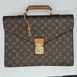 AUTHENTIC Louis Vuitton Classic Monogram Briefcase W Keys